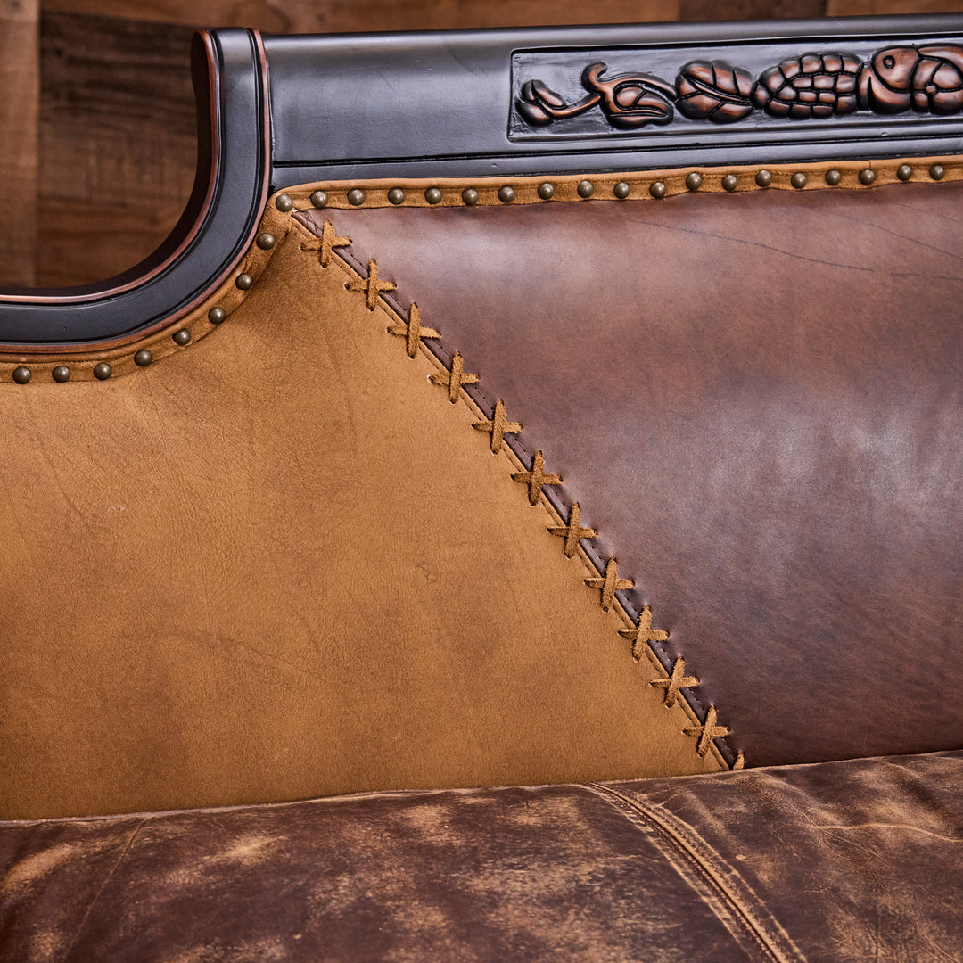 Duncan Phyfe Open Range Leather Sofa