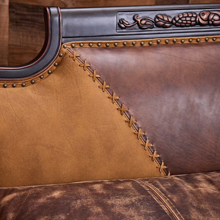 Duncan Phyfe Open Range Leather Sofa