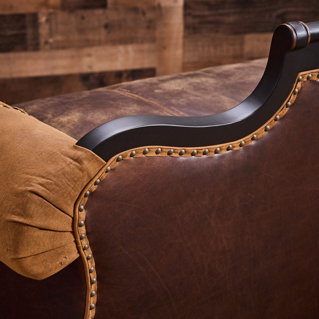 Duncan Phyfe Open Range Leather Sofa