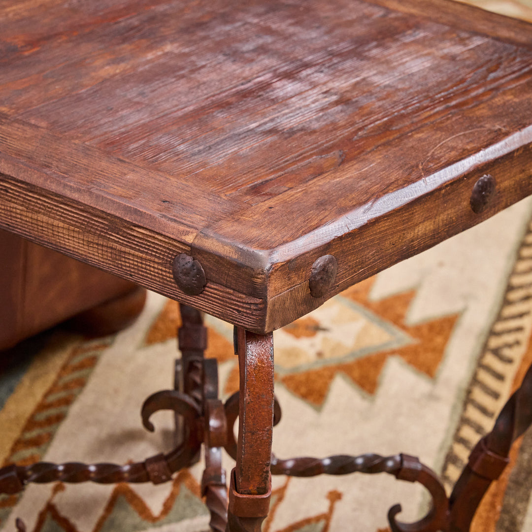 Iron Forged Square End Table