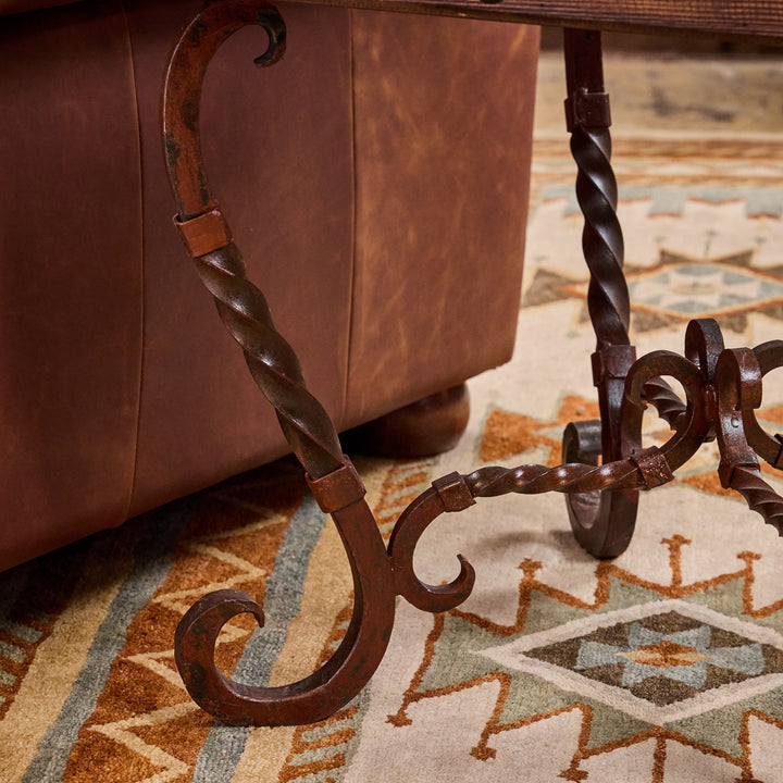 Iron Forged Square End Table