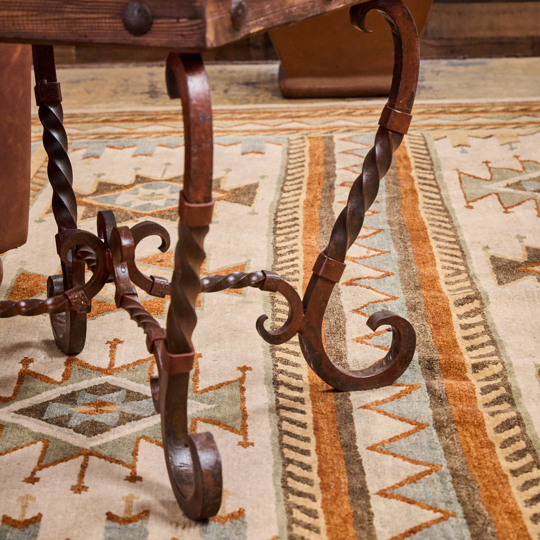 Iron Forged Square End Table