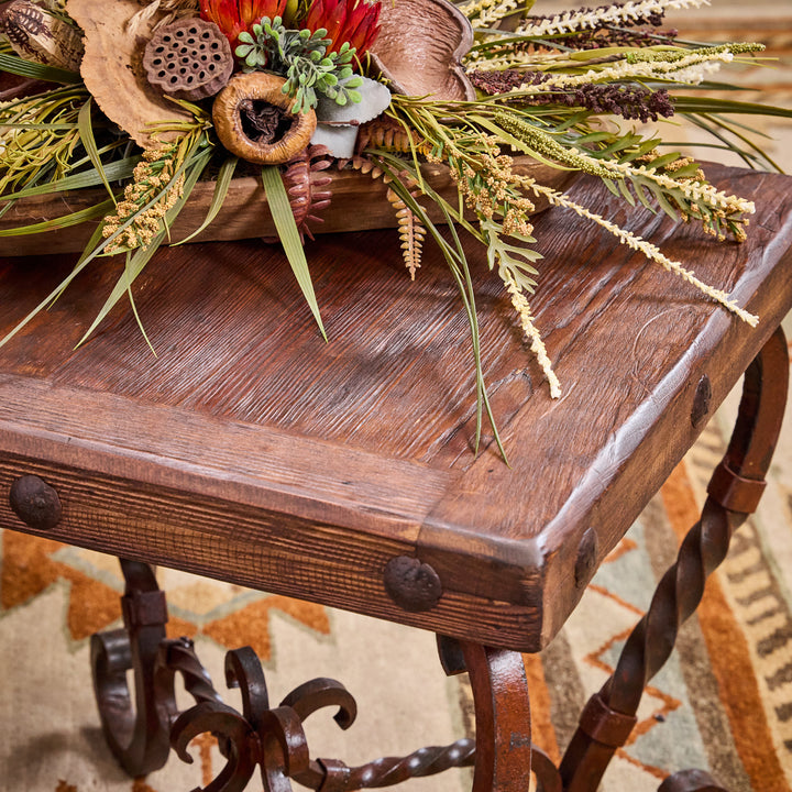 Iron Forged Square End Table
