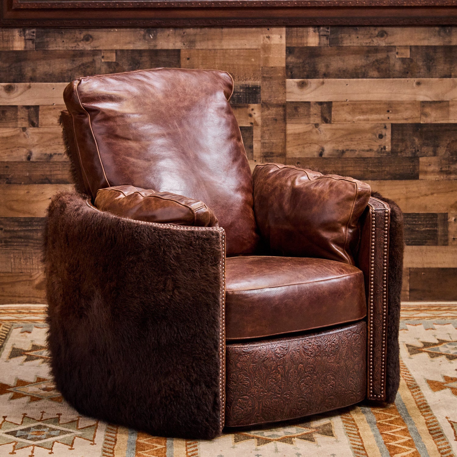 Dark Rum Buffalo Snug Recliner – Hat Creek Interiors