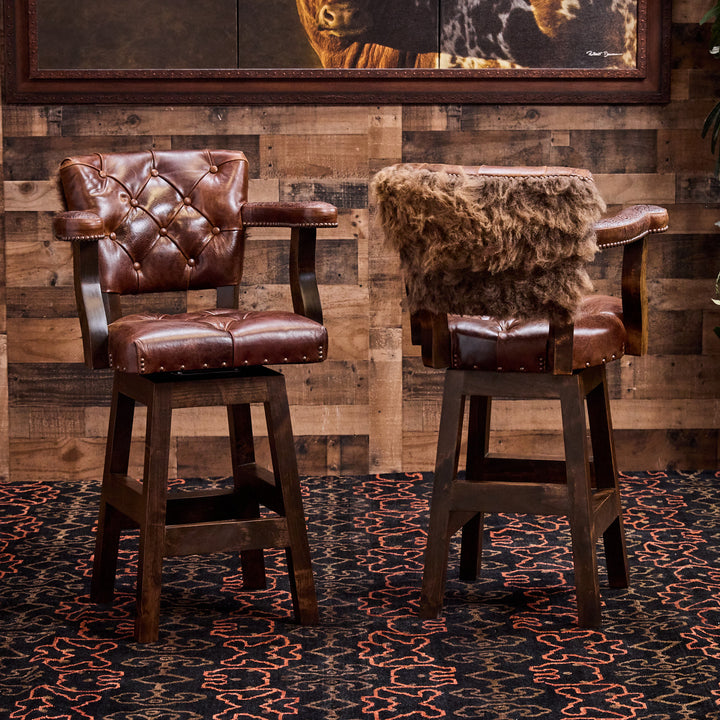 Montana Buffalo Western Bar Stool