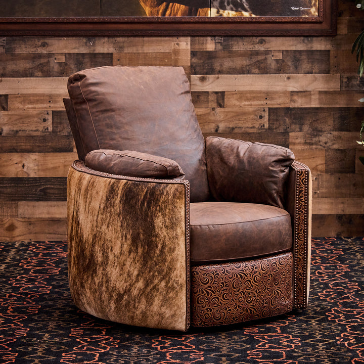 Marcella Cowhide Leather Snug Recliner