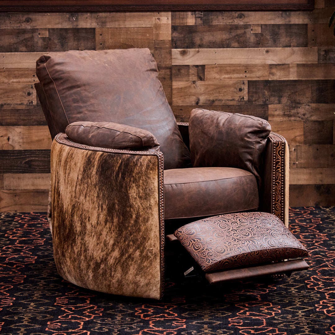Marcella Cowhide Leather Snug Recliner