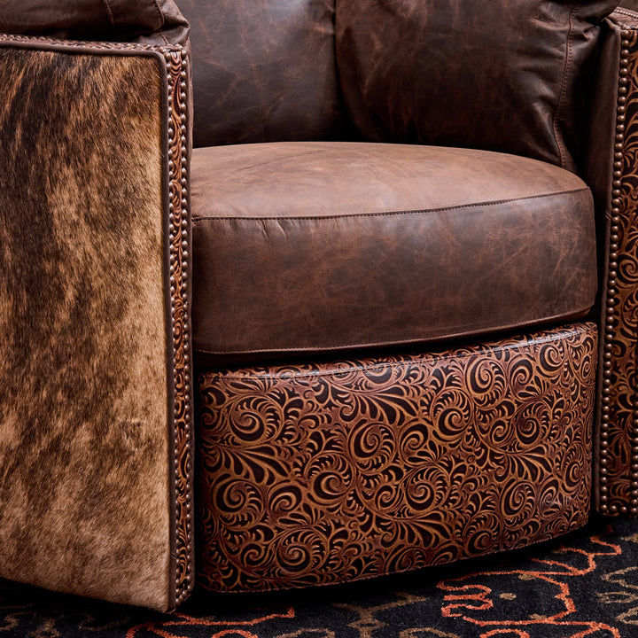 Marcella Cowhide Leather Snug Recliner