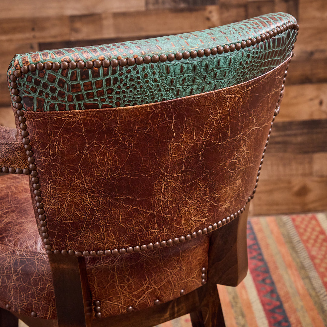 Dryland Western Leather Bar Stool