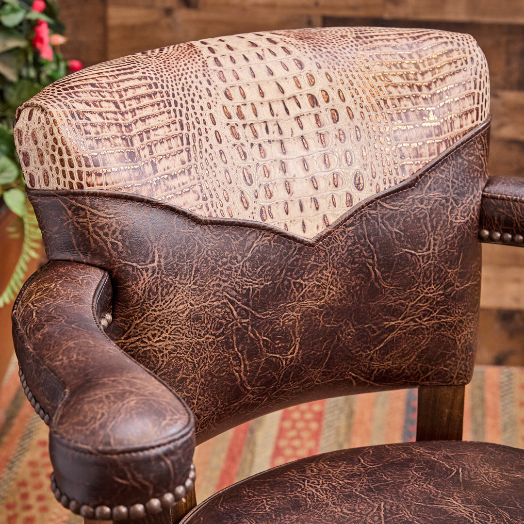 Tanner Western Leather Bar Stool