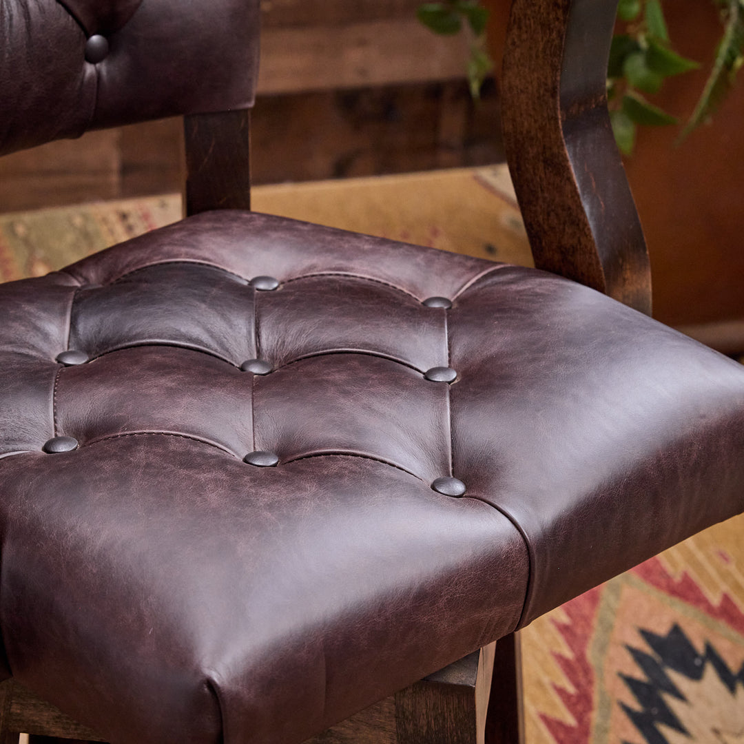 Palo Duro Croc Leather Barstool