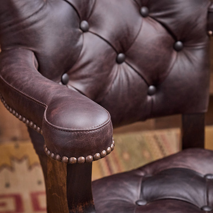 Palo Duro Croc Leather Barstool