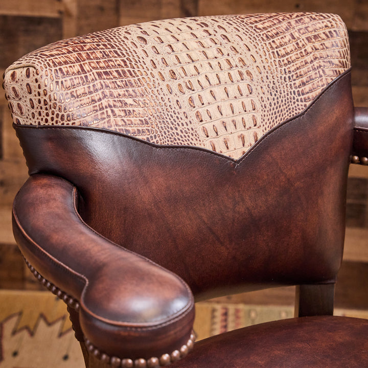 Aryanna Western Leather Bar Stool