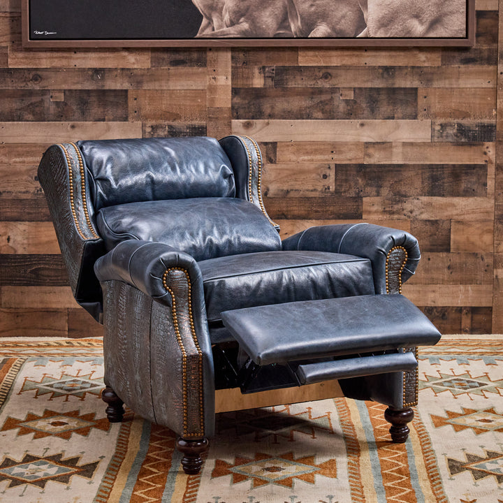 Rim Rock Croc Leather Recliner