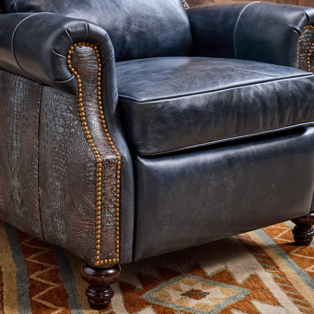 Rim Rock Croc Leather Recliner