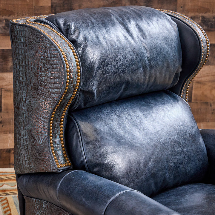 Rim Rock Croc Leather Recliner