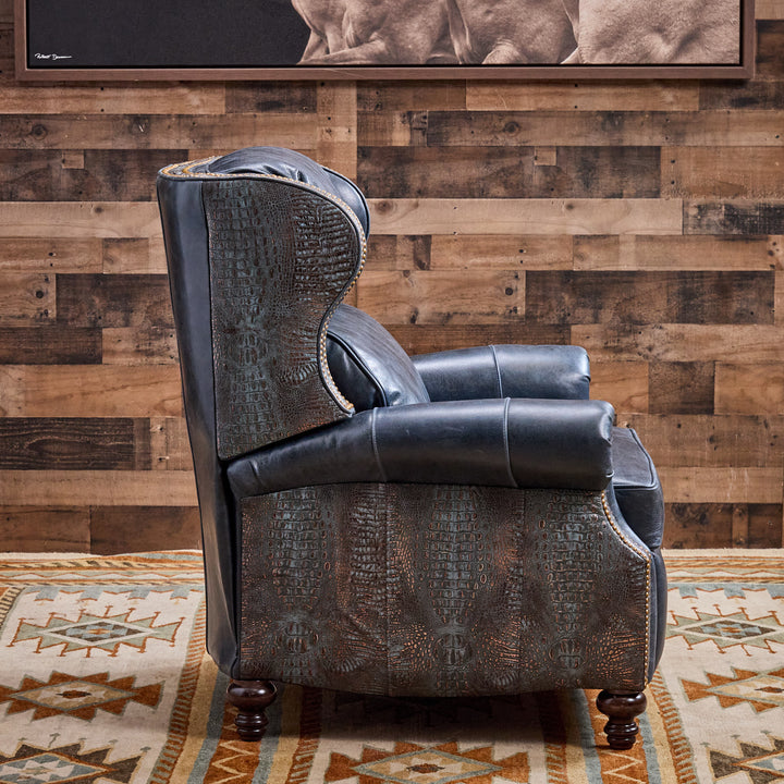 Rim Rock Croc Leather Recliner
