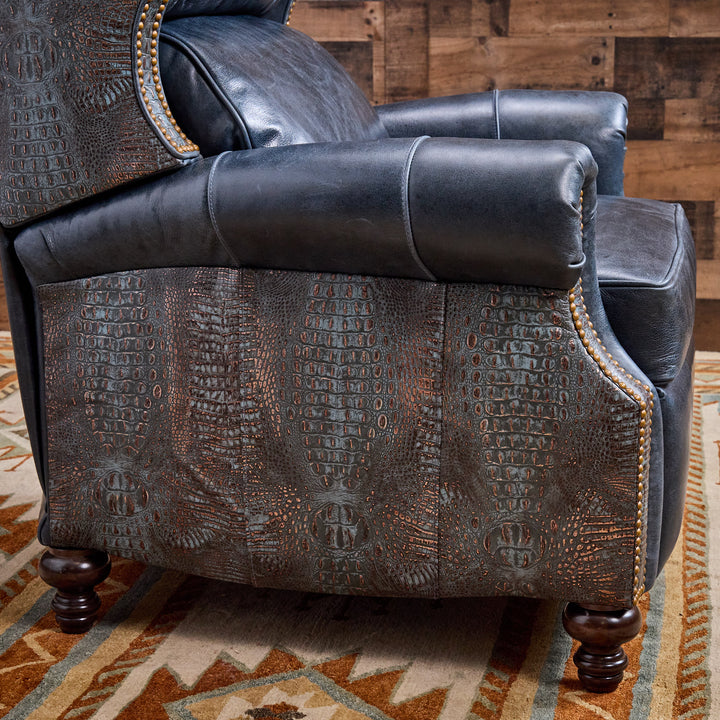 Rim Rock Croc Leather Recliner