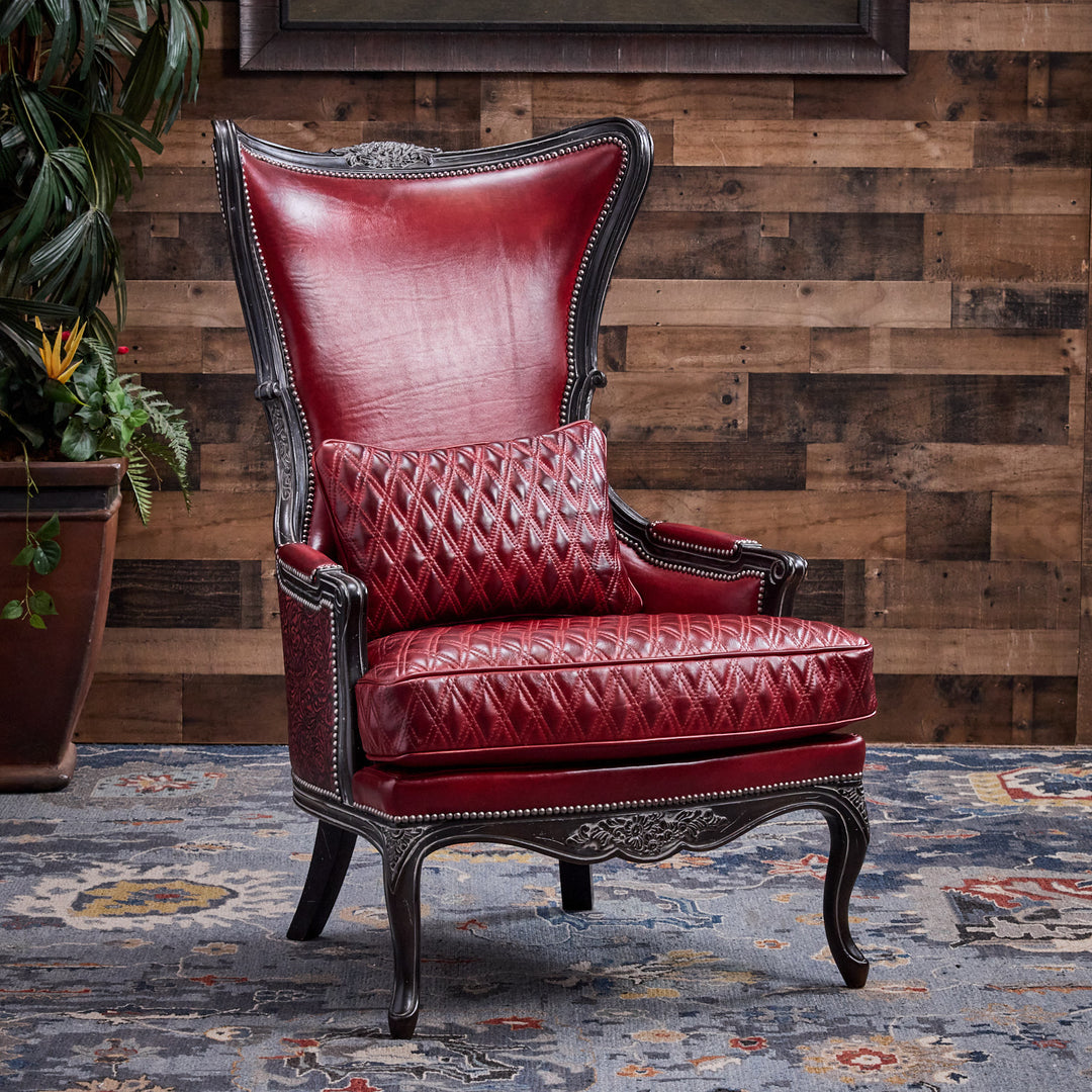Caprock Red Leather Chair