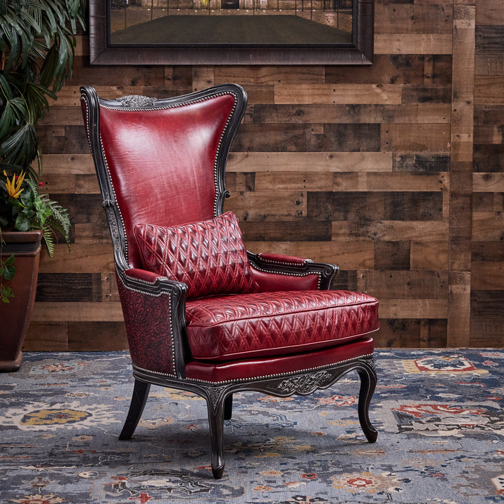 Caprock Red Leather Chair
