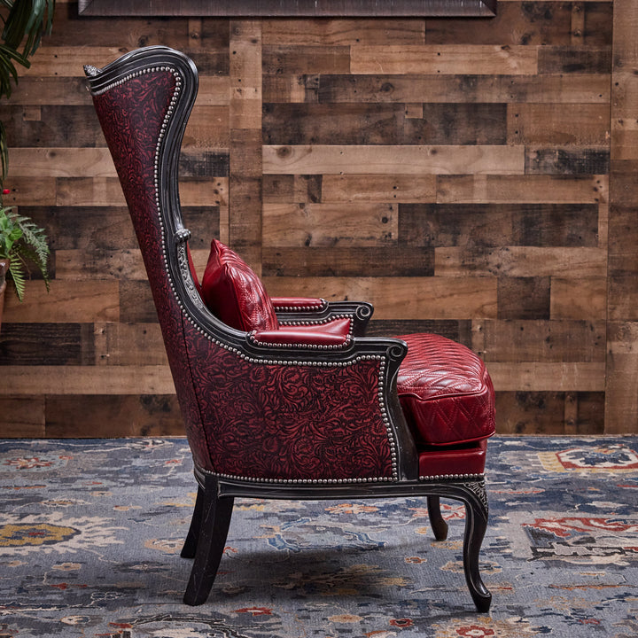 Caprock Red Leather Chair