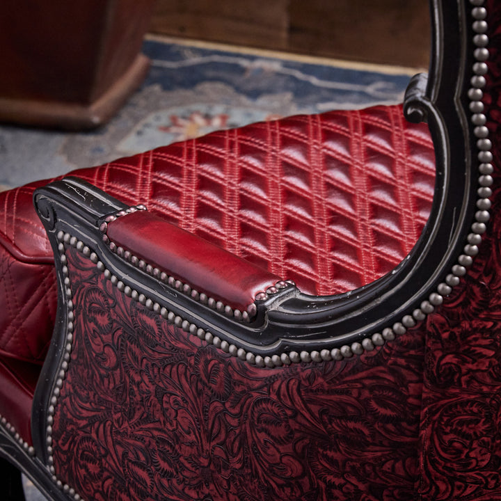 Caprock Red Leather Chair
