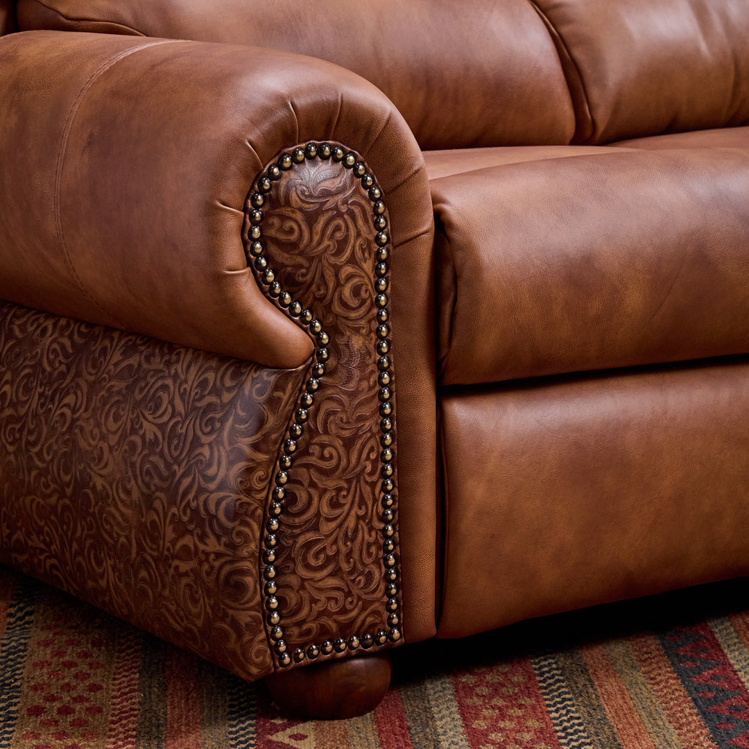 Coralino Legends Leather 3-Cushion Sofa