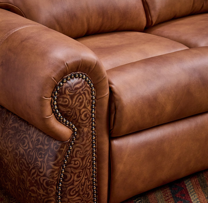 Coralino Legends Leather 3-Cushion Sofa