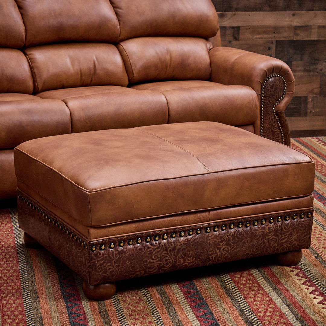 Coralino Legends Leather Storage Ottoman