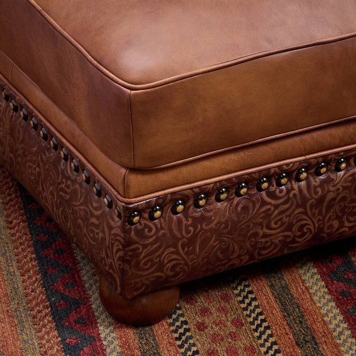 Coralino Legends Leather Storage Ottoman