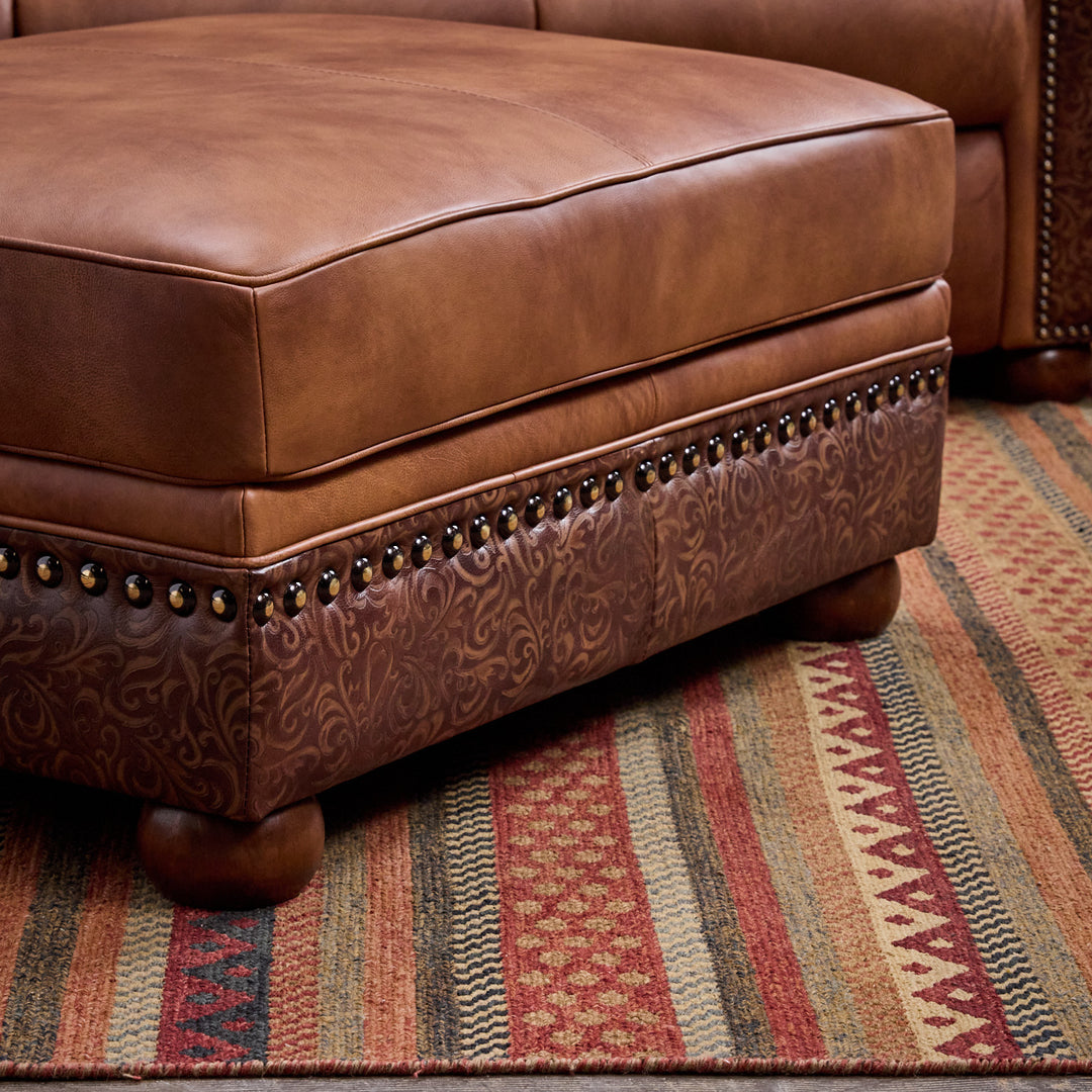 Coralino Legends Leather Storage Ottoman