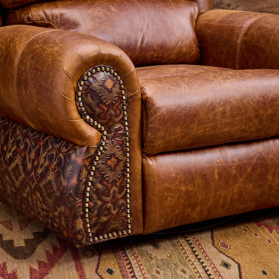 Bosque Ranch Coralino Leather Recliner