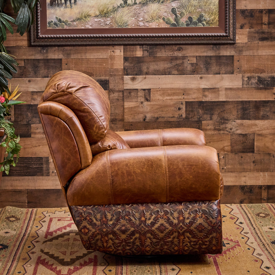 Bosque Ranch Coralino Leather Recliner