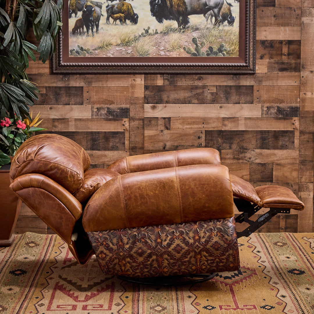 Bosque Ranch Coralino Leather Recliner