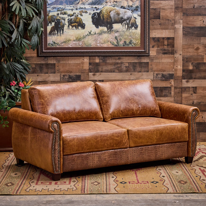 Bridgeport Sleeper Leather Loveseat