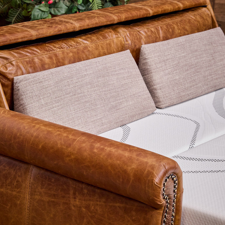 Bridgeport Sleeper Leather Loveseat