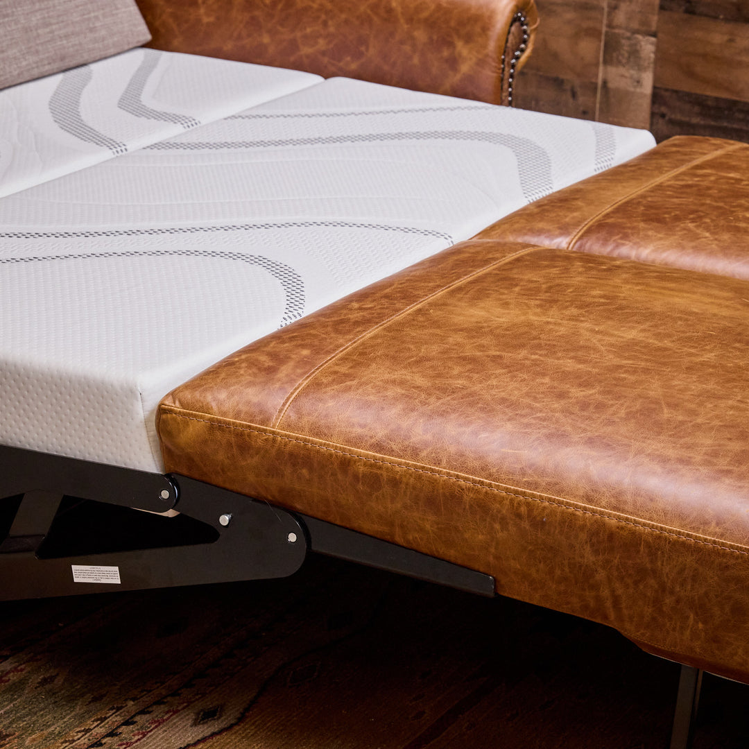 Bridgeport Sleeper Leather Loveseat
