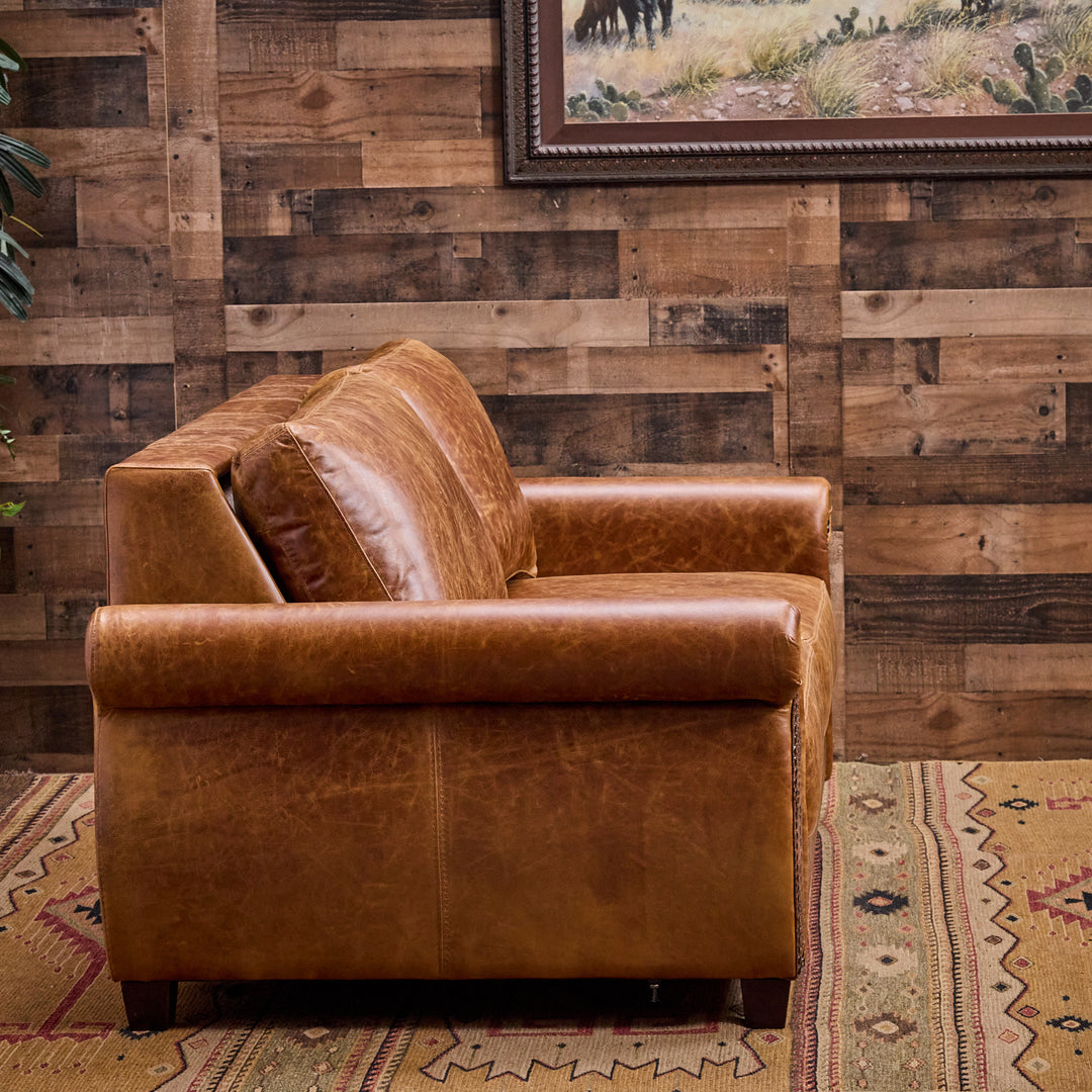 Bridgeport Sleeper Leather Loveseat