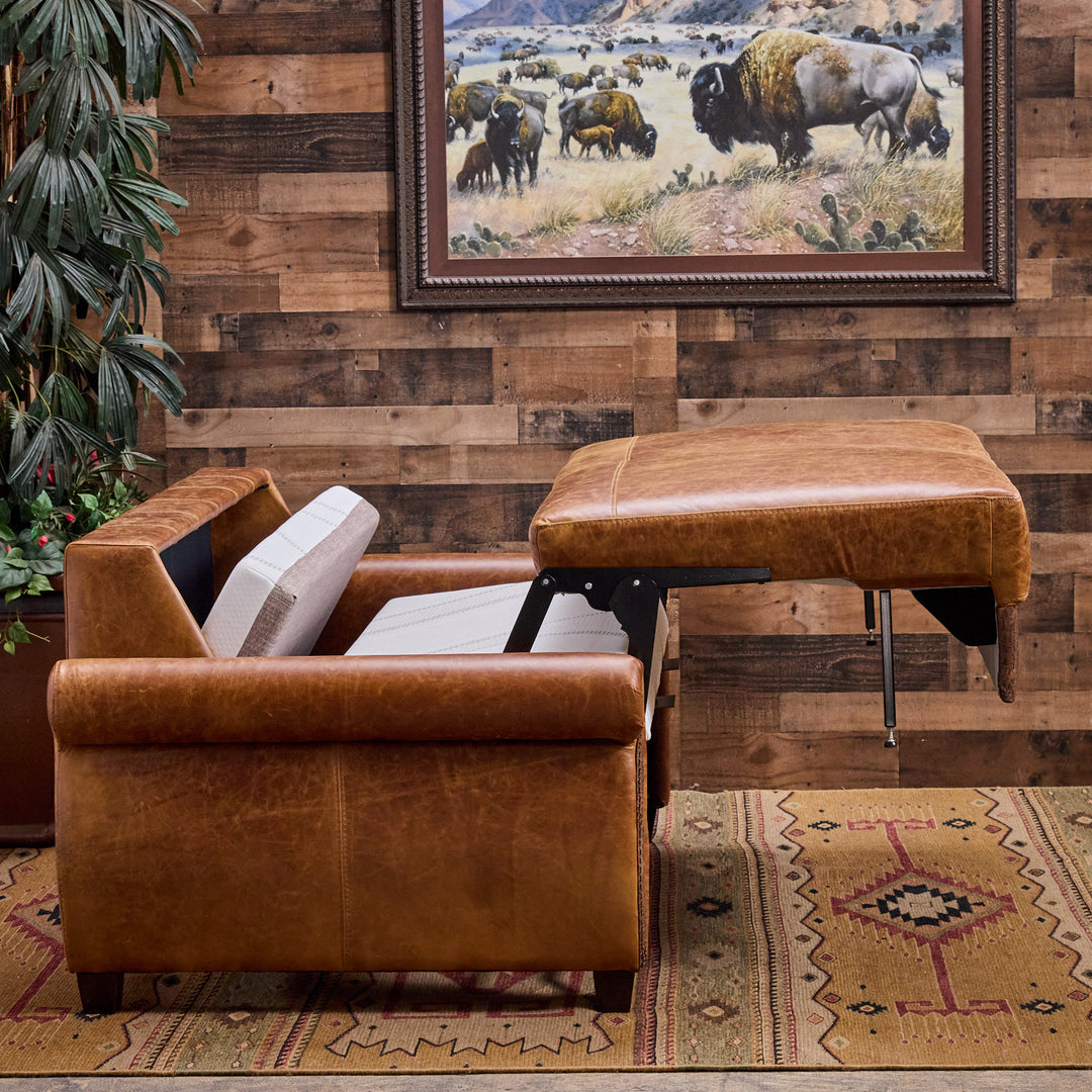 Bridgeport Sleeper Leather Loveseat