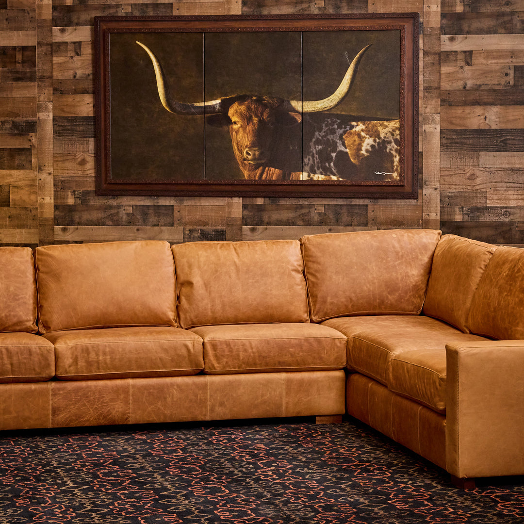 Hochheim Tobacco Leather Sectional