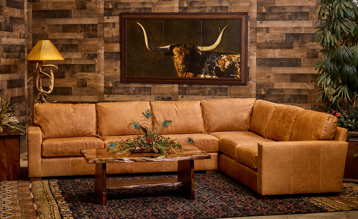 Hochheim Tobacco Leather Sectional