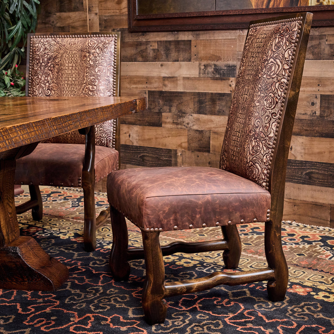 Ruidoso Western Leather Dining Chair