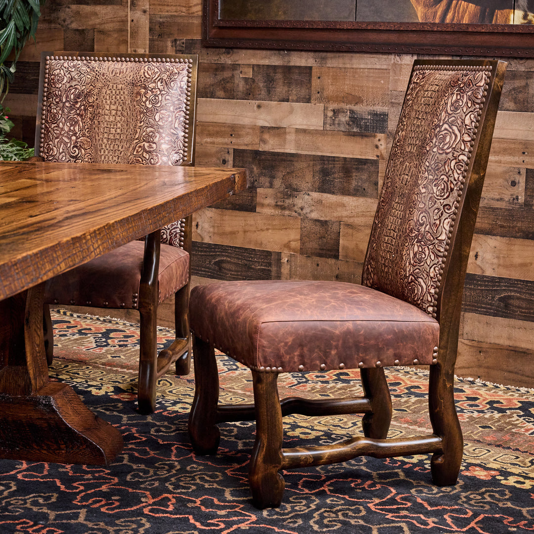 Ruidoso Western Leather Dining Chair