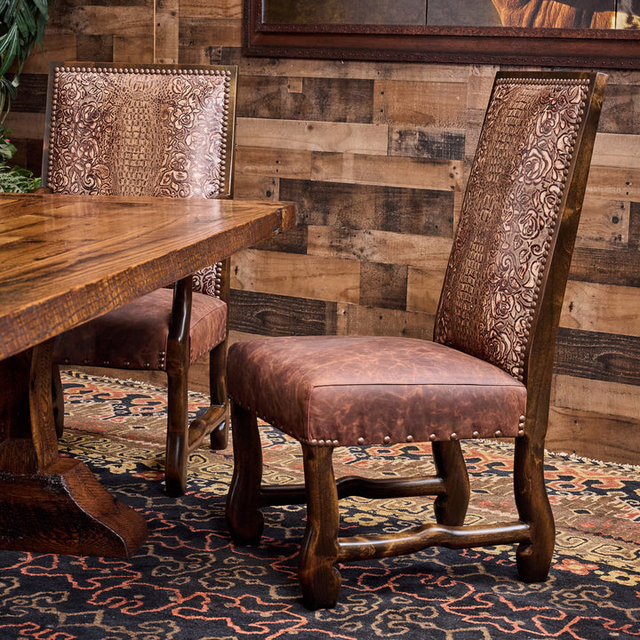 Ruidoso Western Leather Dining Chair