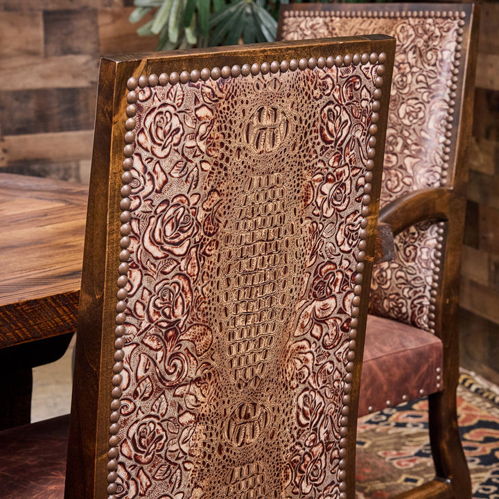 Ruidoso Western Leather Dining Chair