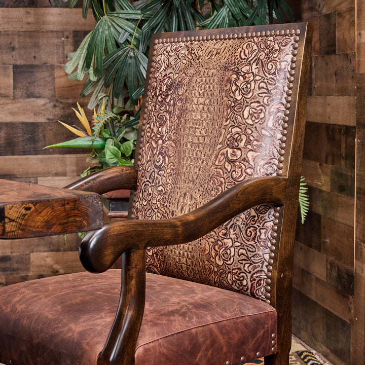 Ruidoso Western Leather Dining Chair