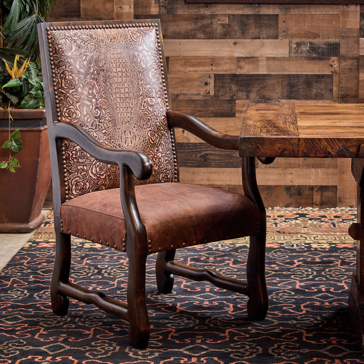 Ruidoso Western Leather Dining Chair