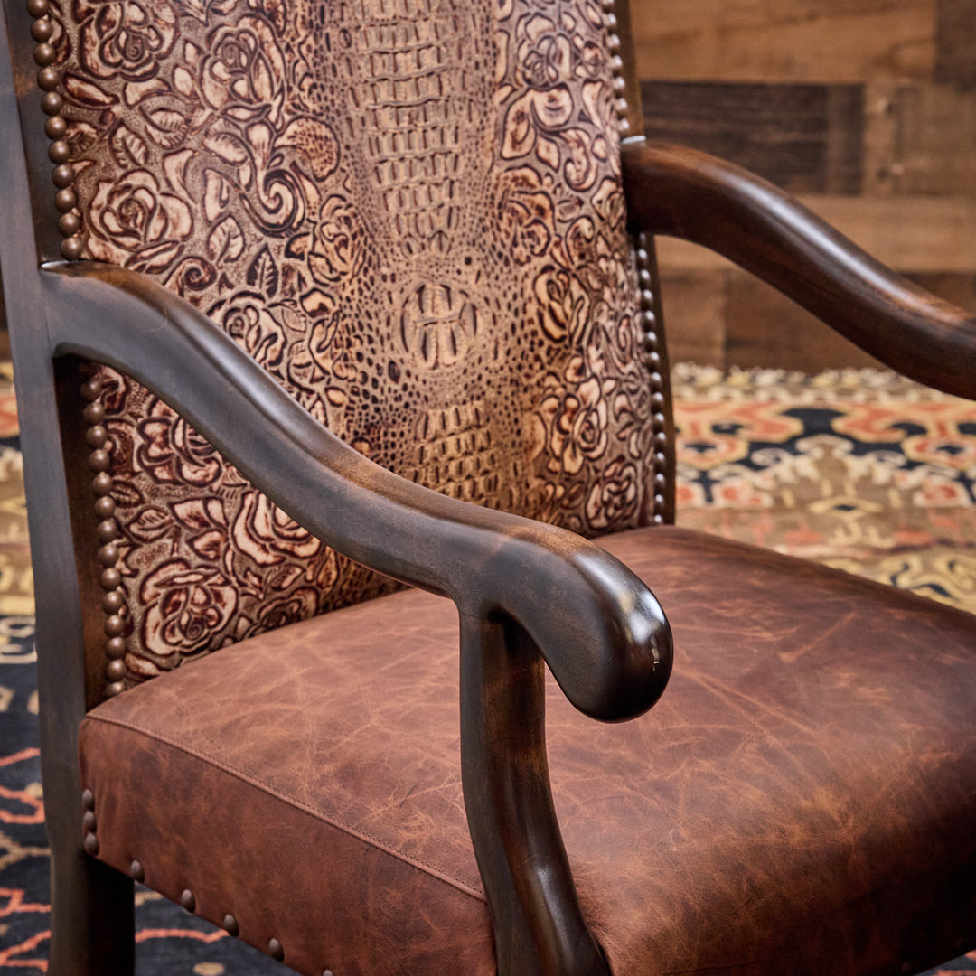Ruidoso Western Leather Dining Chair