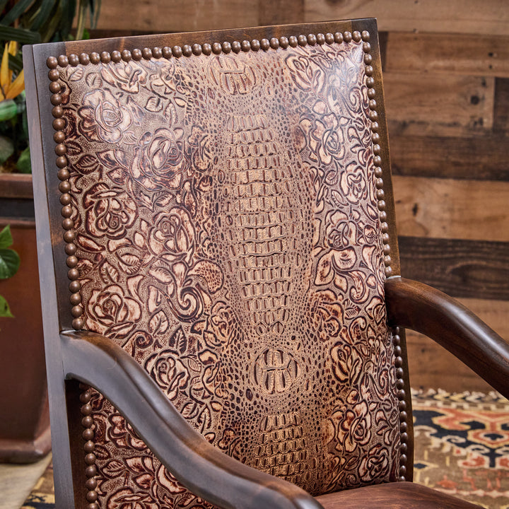 Ruidoso Western Leather Dining Chair