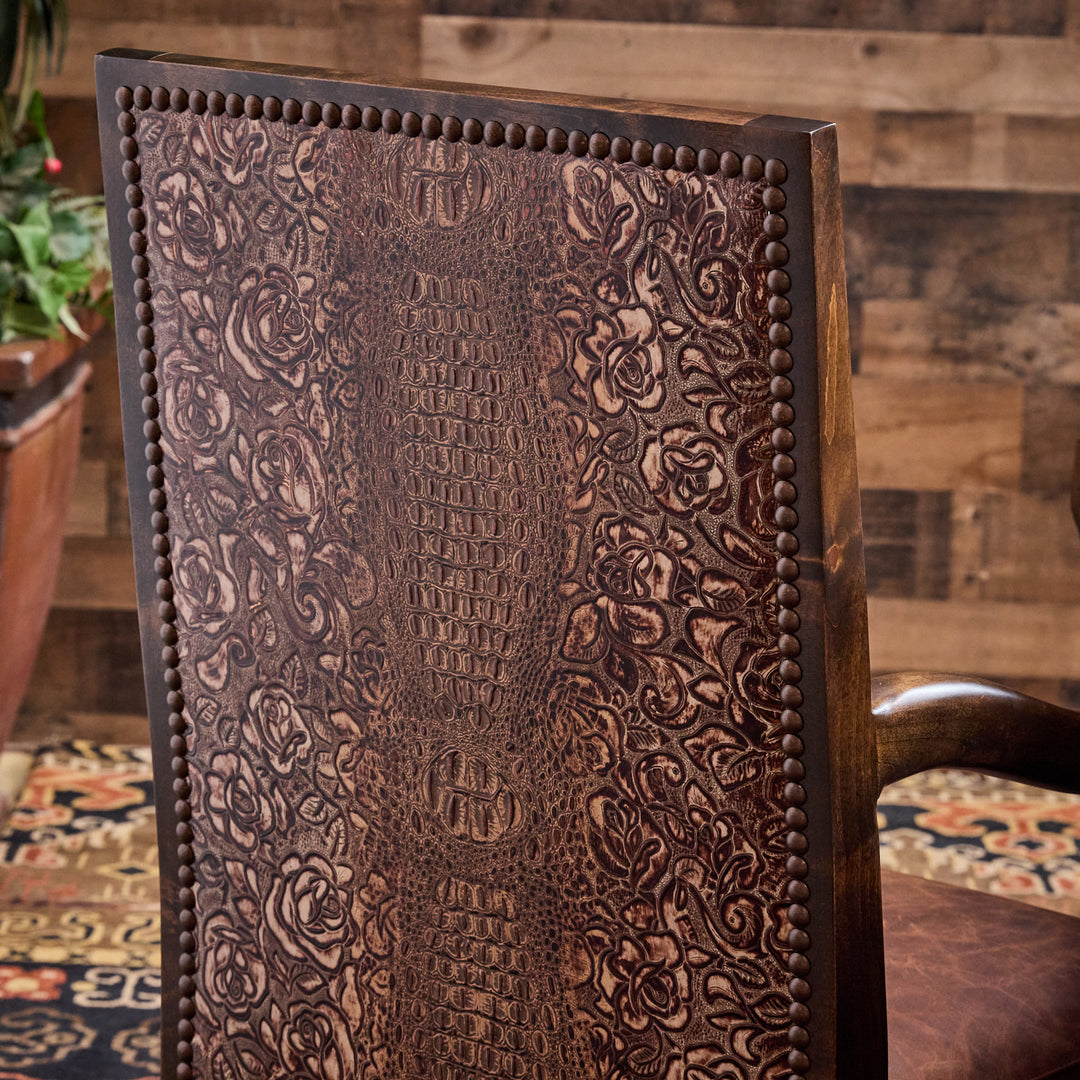 Ruidoso Western Leather Dining Chair